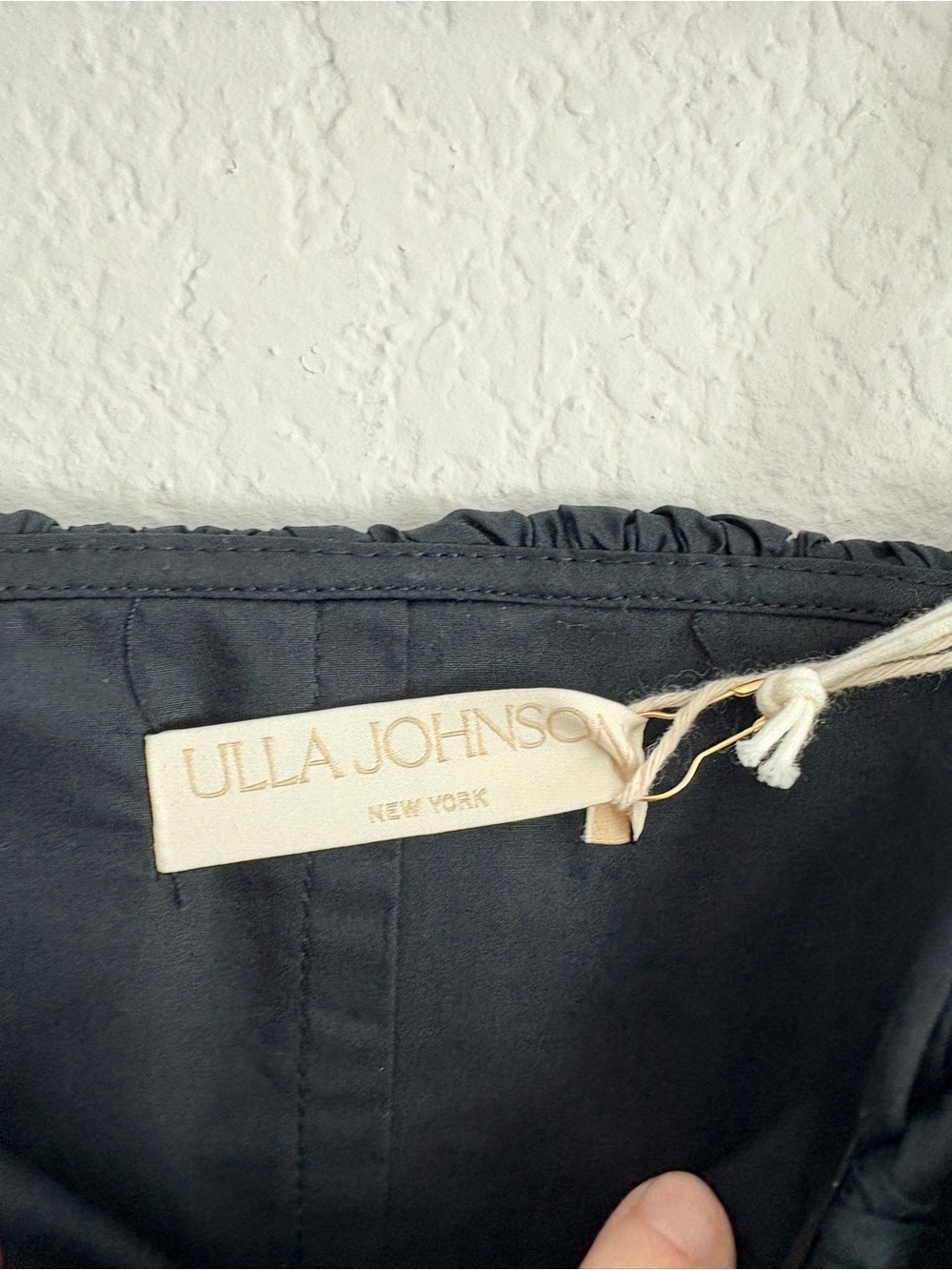 NWT ULLA JOHNSON Lila cold-shoulder gathered cotton-poplin mini dress - Picture 7 of 10
